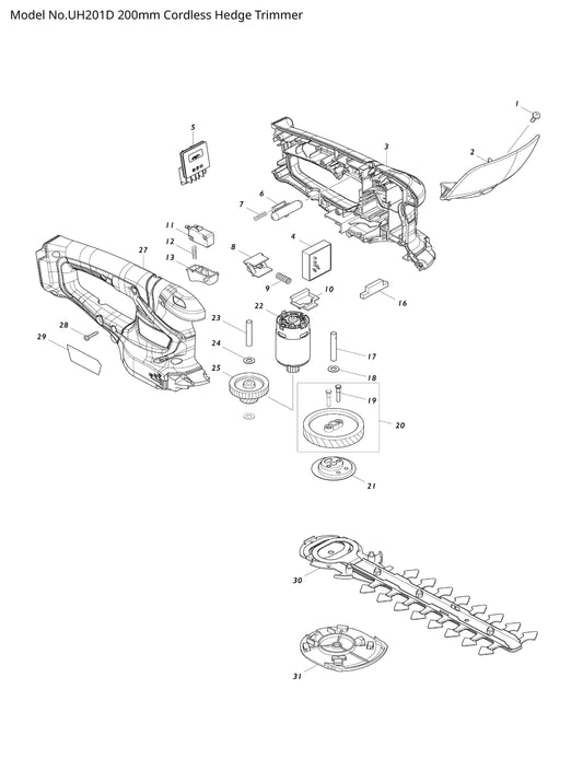 Makita UH201D Ersatzteile