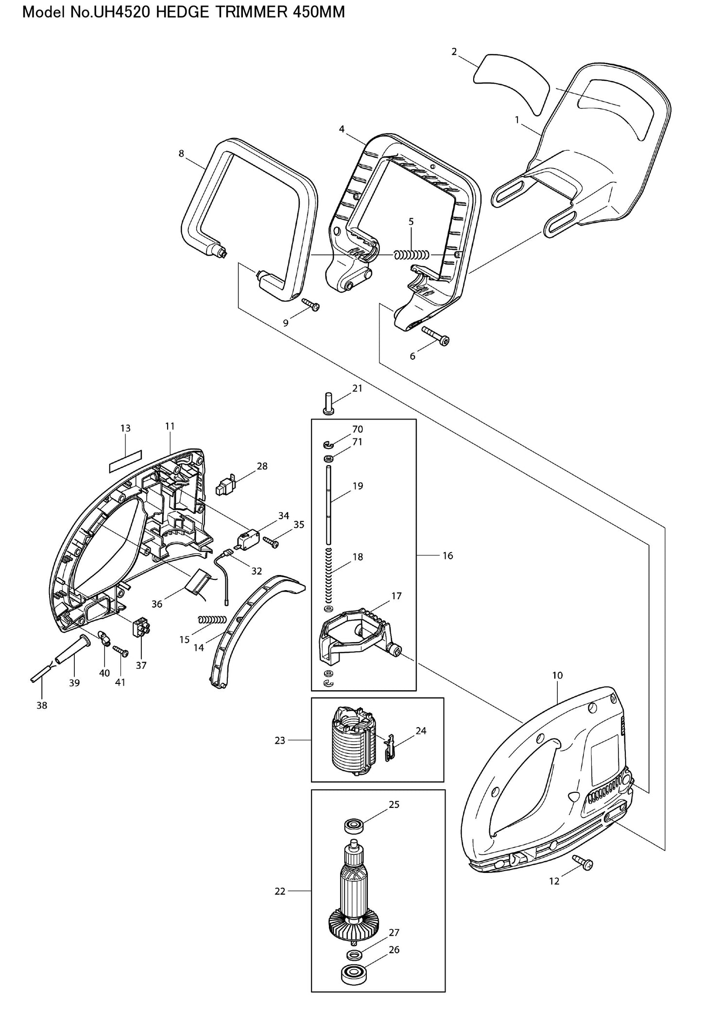 Makita UH4520 Ersatzteile