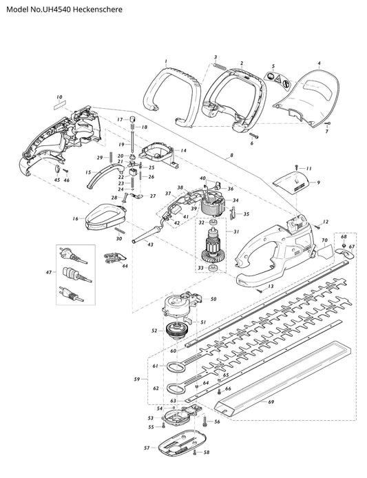 Makita UH4540 Ersatzteile