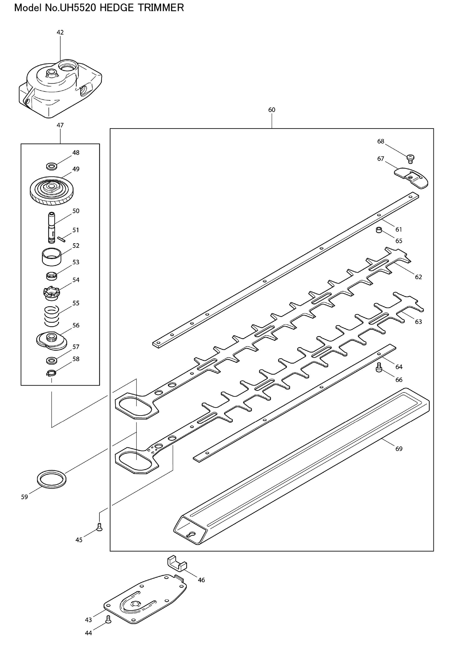 Makita UH5520 Ersatzteile