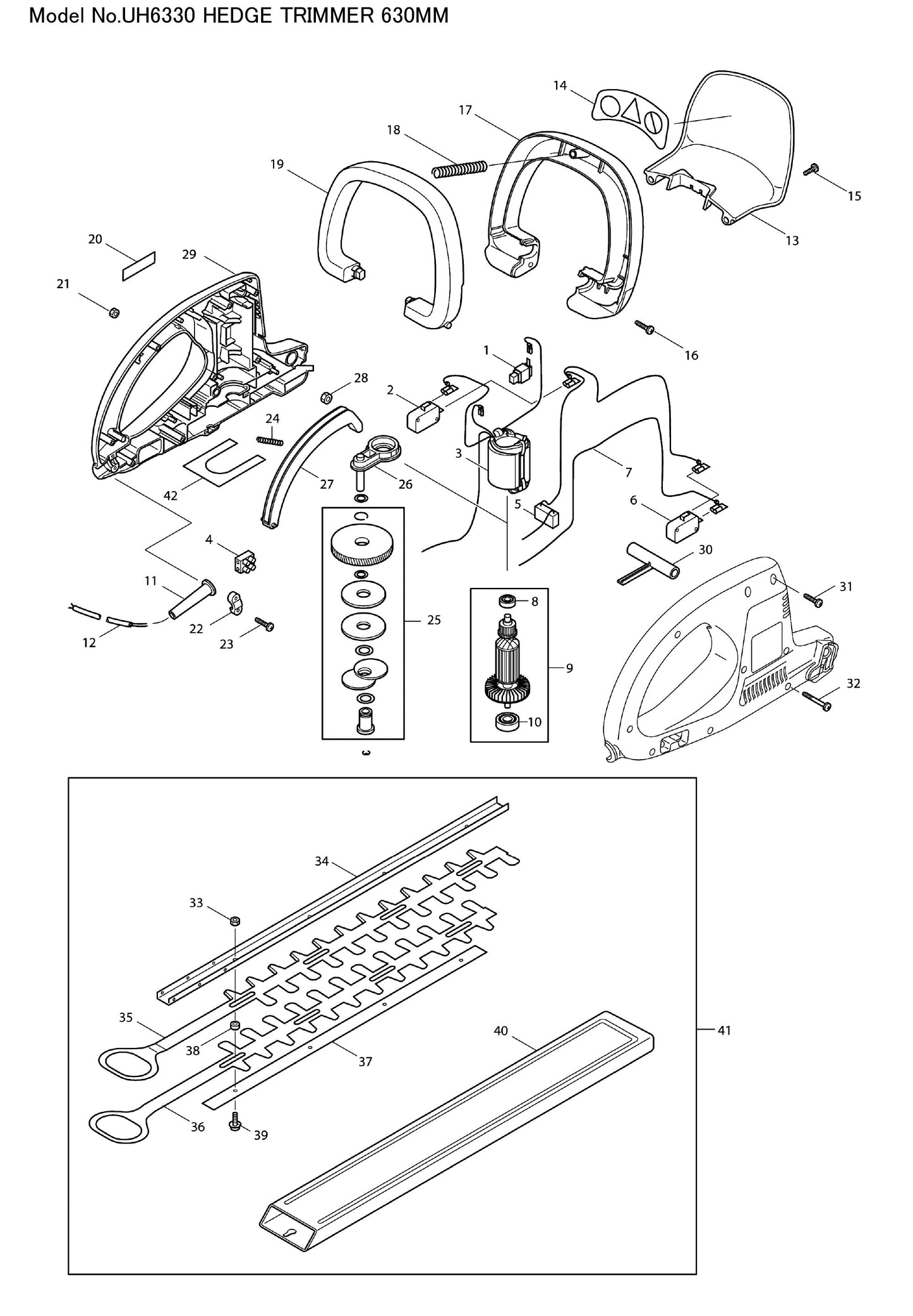 Makita UH6330 Ersatzteile