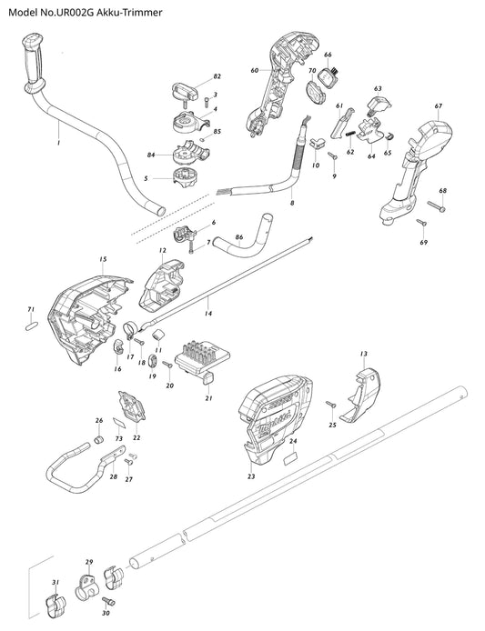Makita UR002G Ersatzteile