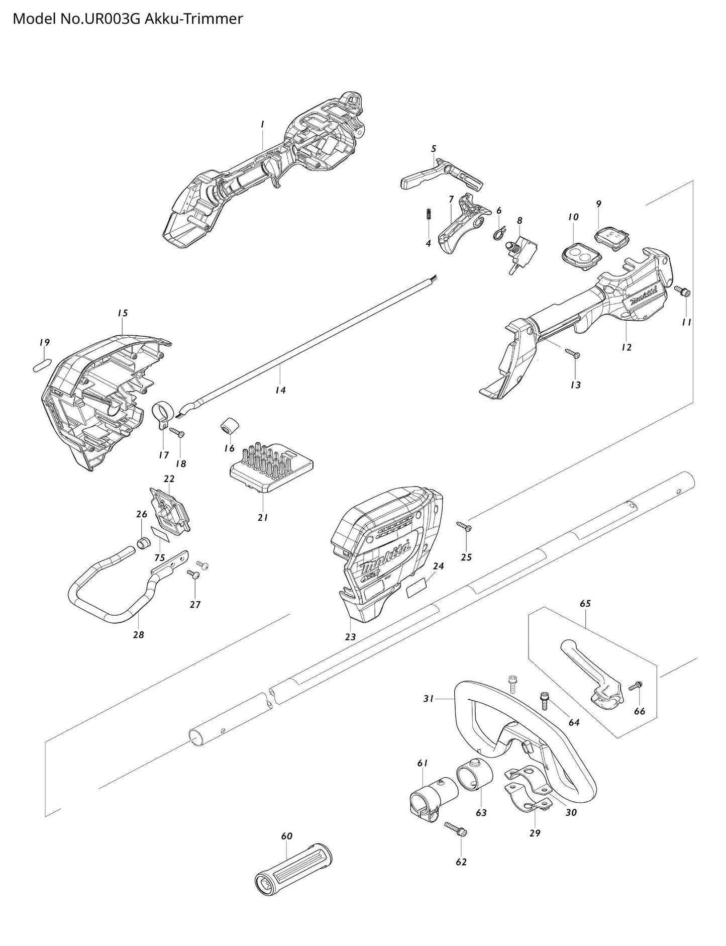 Makita UR003G Ersatzteile