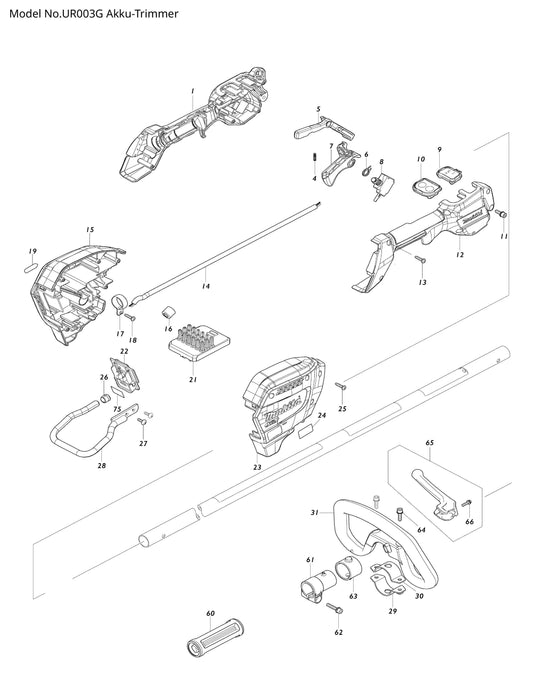 Makita UR003G Ersatzteile