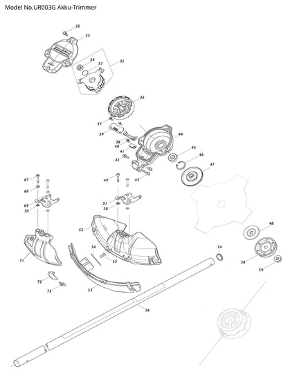 Makita UR003G Ersatzteile