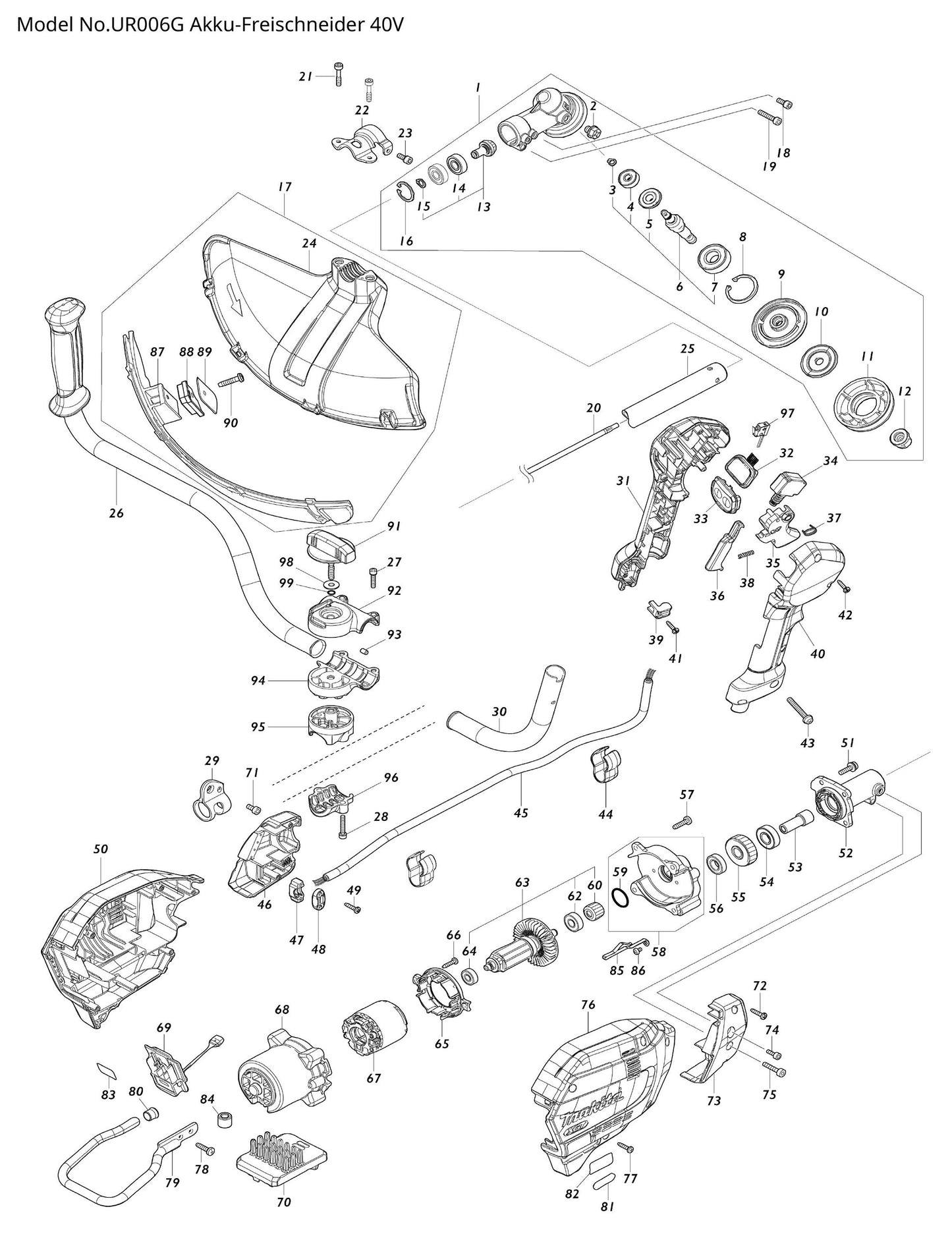 Makita UR006G Ersatzteile
