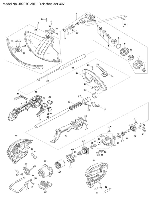 Makita UR007G Ersatzteile