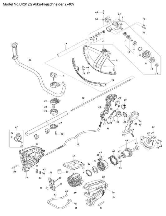 Makita UR012G Ersatzteile