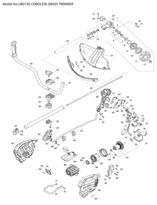 Makita UR013G Ersatzteile