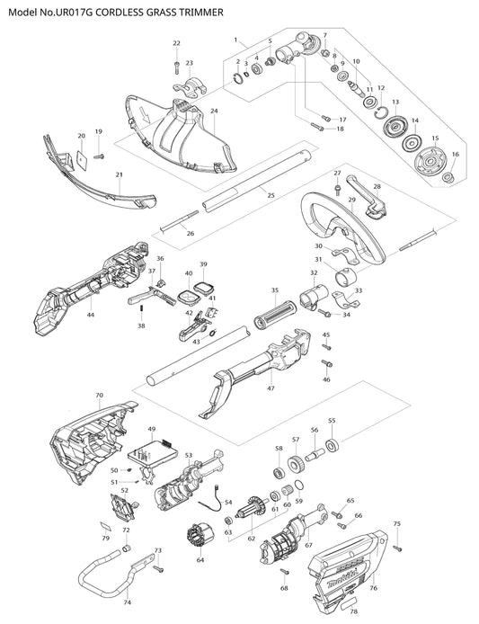 Makita UR017G Ersatzteile