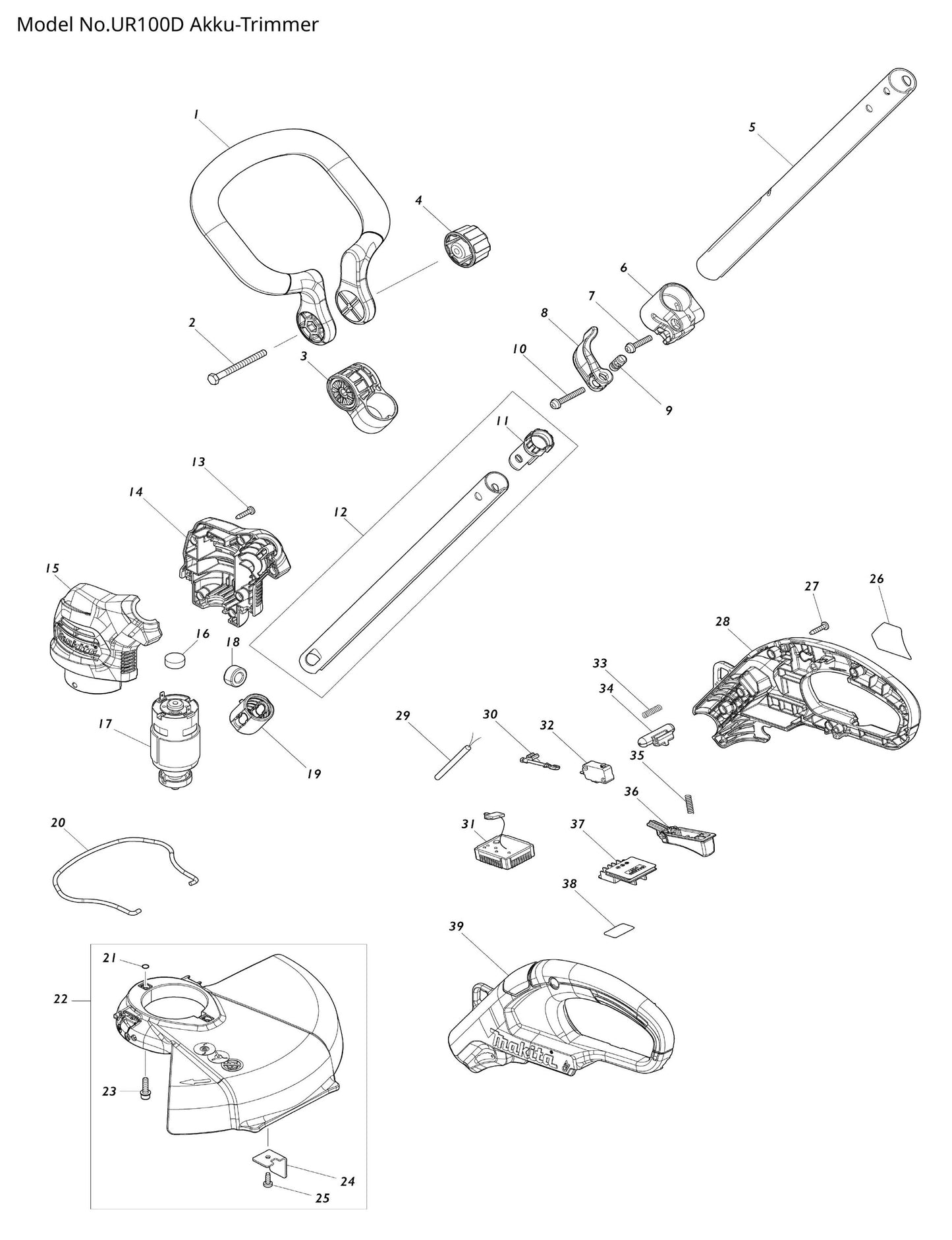 Makita UR100D Ersatzteile