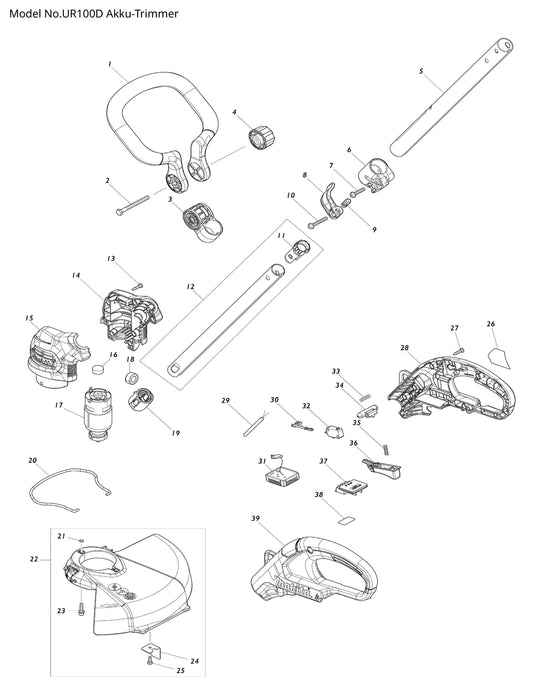 Makita UR100D Ersatzteile