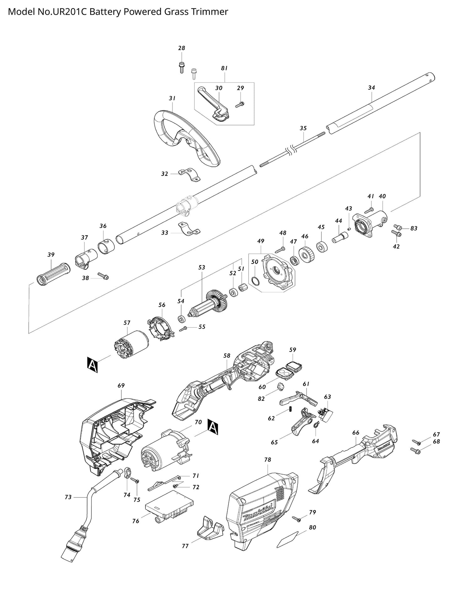 Makita UR201C Ersatzteile