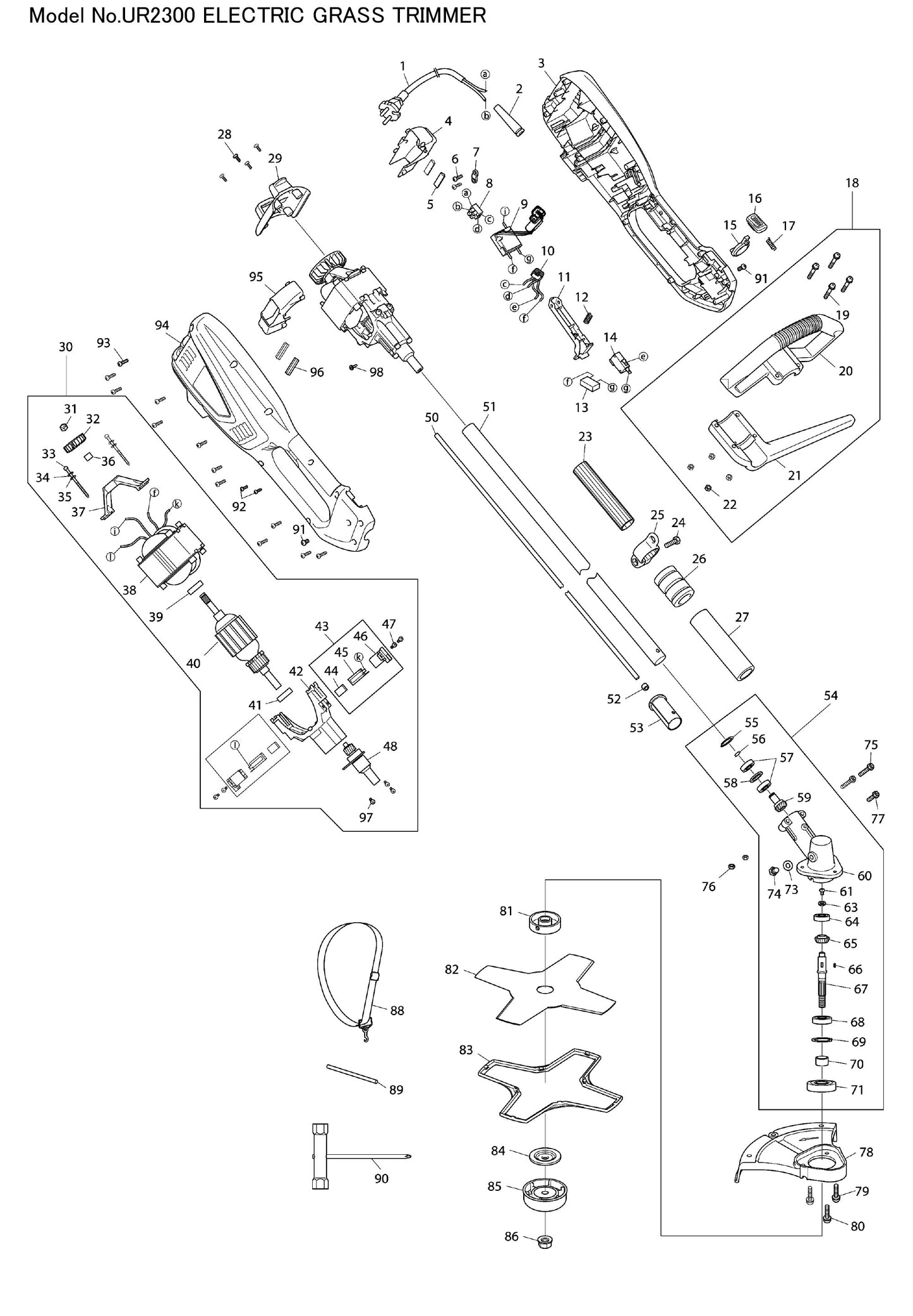 Makita UR2300 Ersatzteile