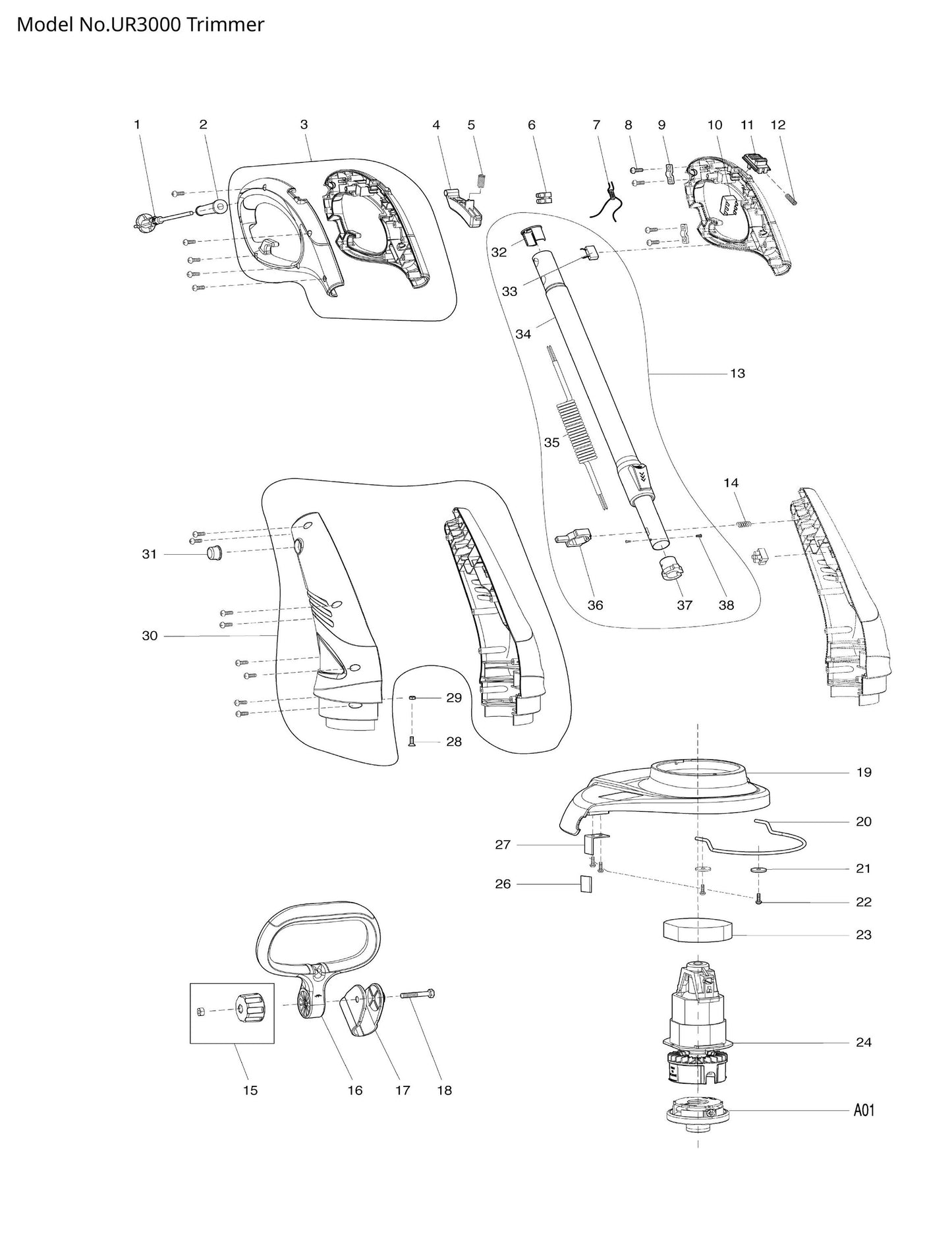 Makita UR3000 Ersatzteile