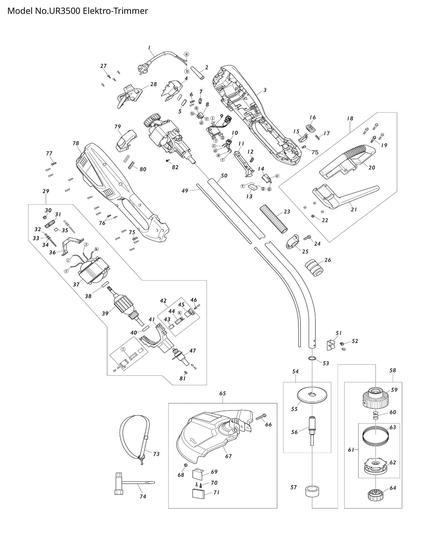 Makita UR3500 Ersatzteile