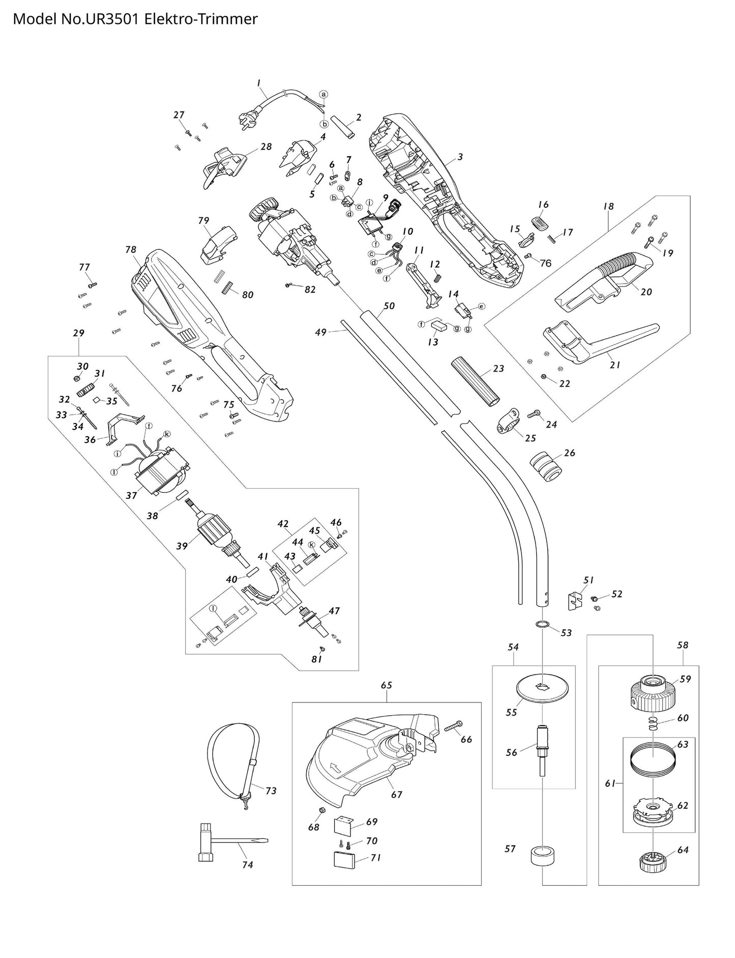 Makita UR3501 Ersatzteile
