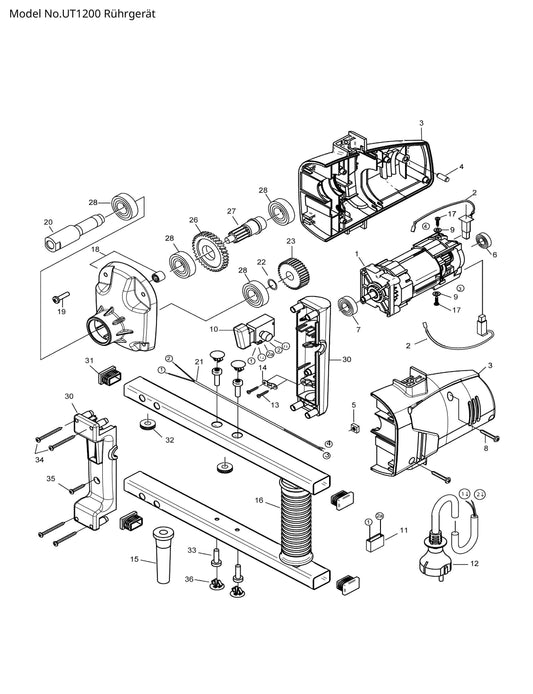 Makita UT1200 Ersatzteile