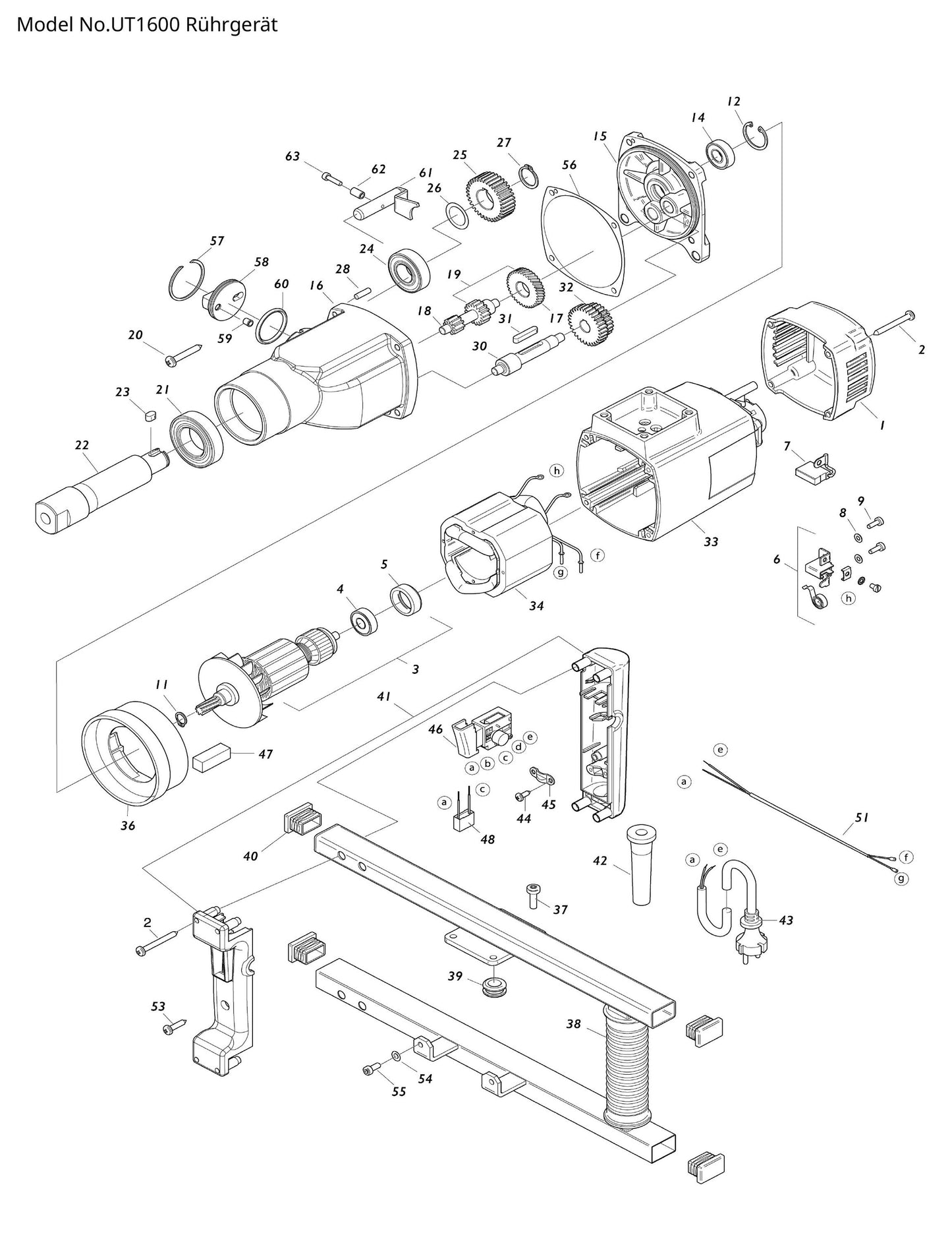 Makita UT1600 Ersatzteile