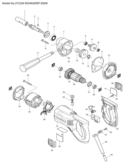 Makita UT2204 Ersatzteile