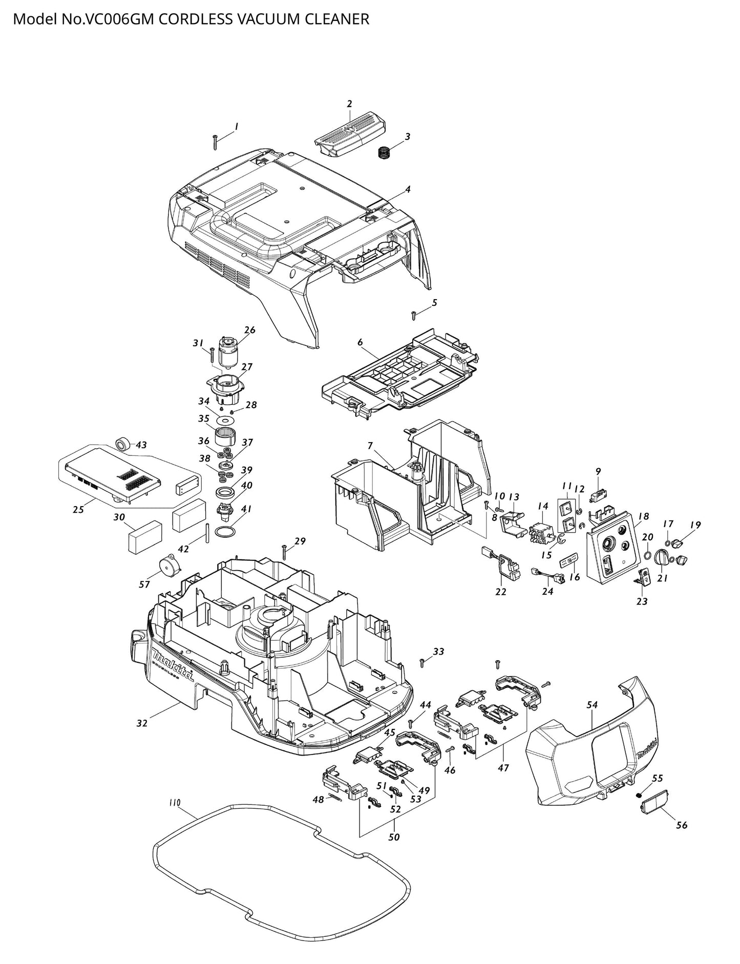 Makita VC006GM Ersatzteile