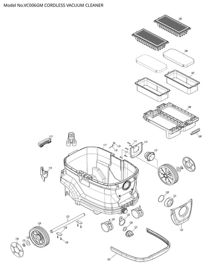 Makita VC006GM Ersatzteile