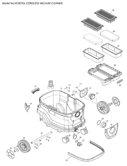 Makita VC007GL Ersatzteile