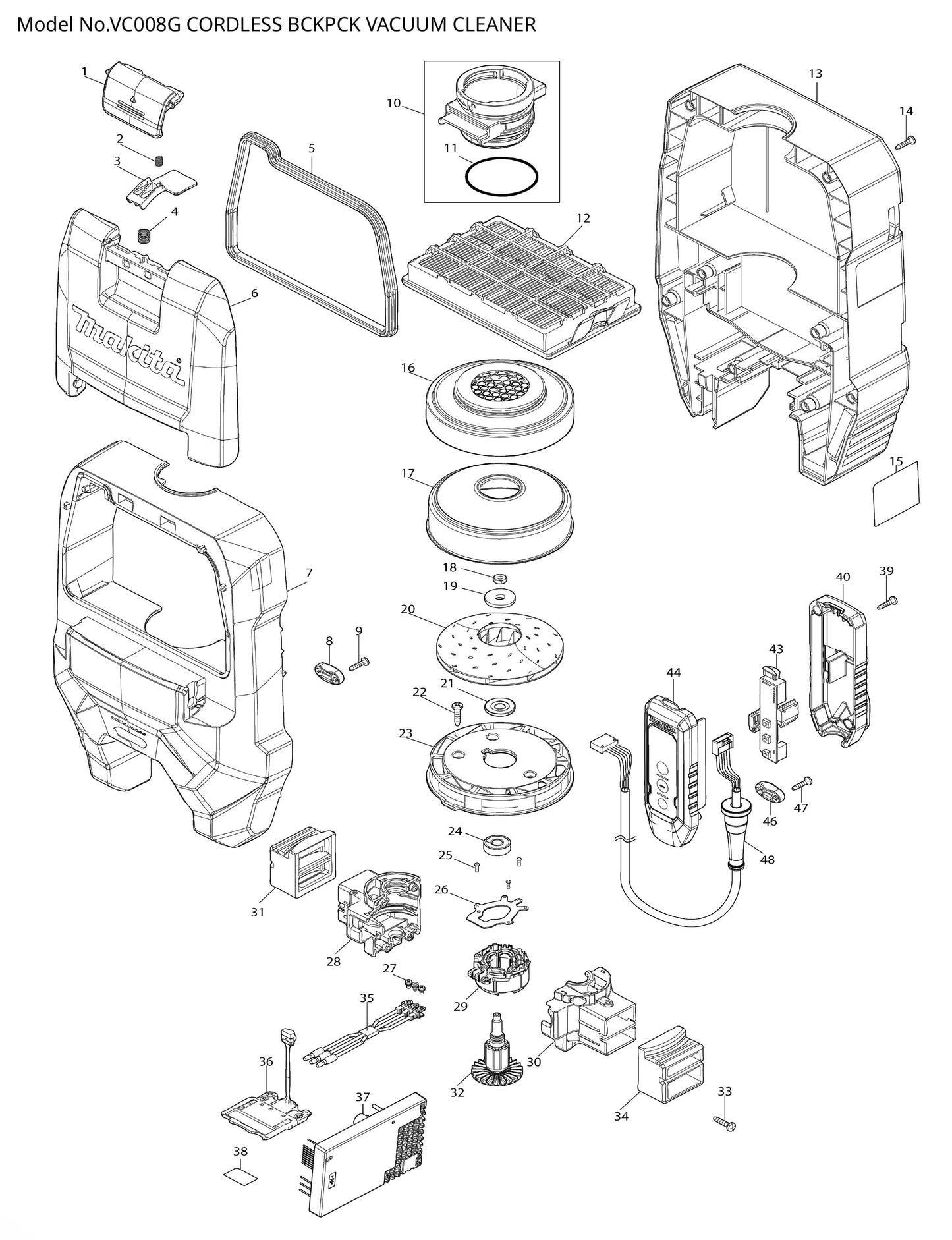 Makita VC008G Ersatzteile