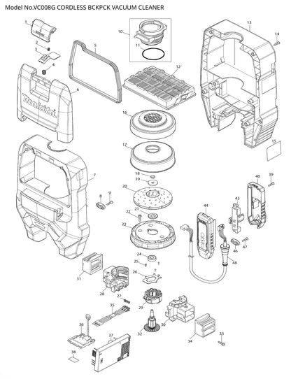 Makita VC008G Ersatzteile