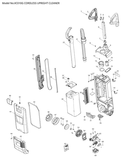 Makita VC010G Ersatzteile