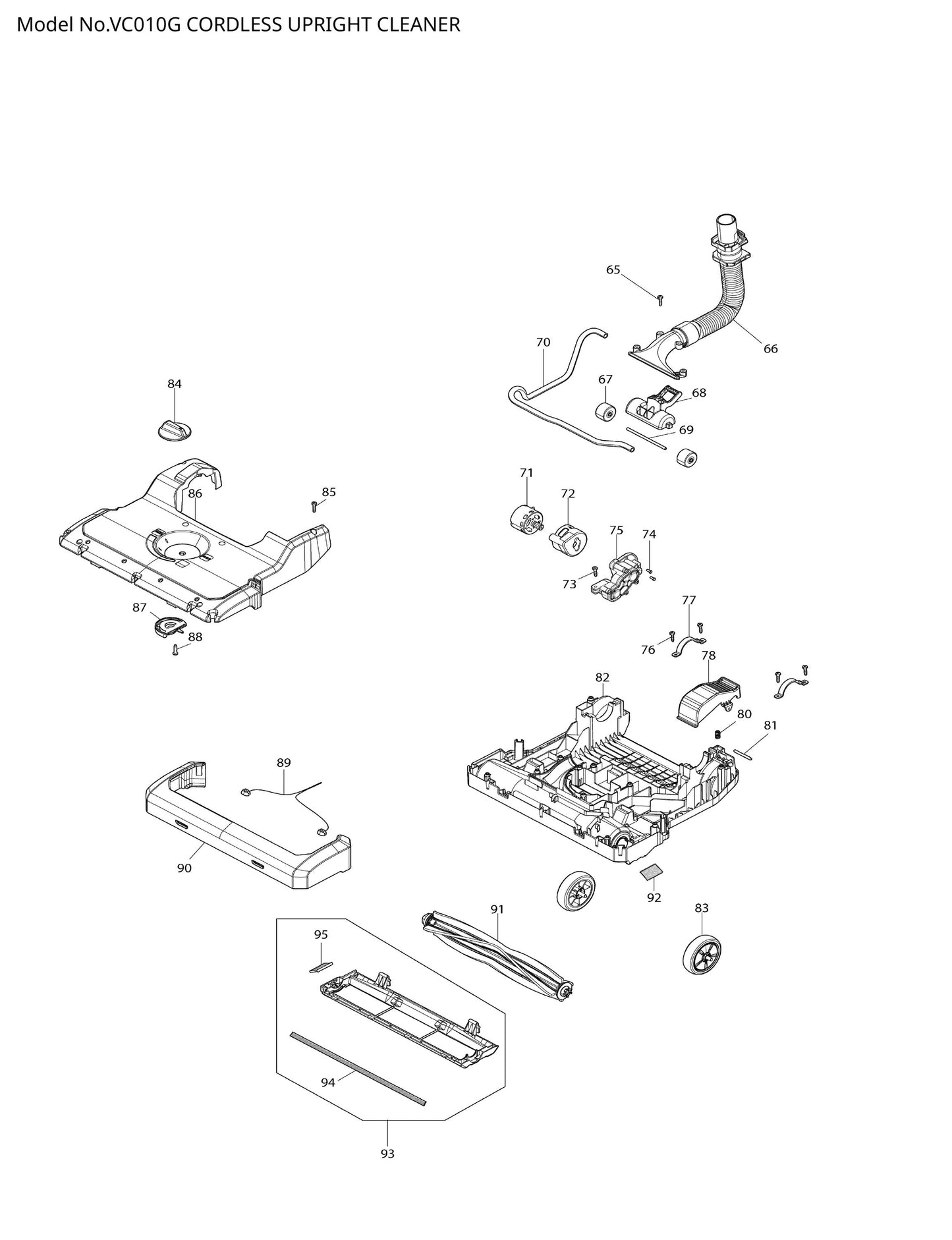 Makita VC010G Ersatzteile