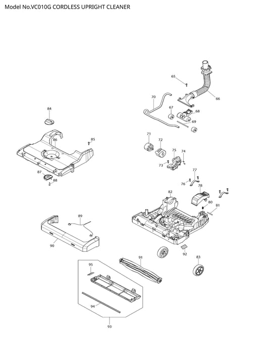 Makita VC010G Ersatzteile