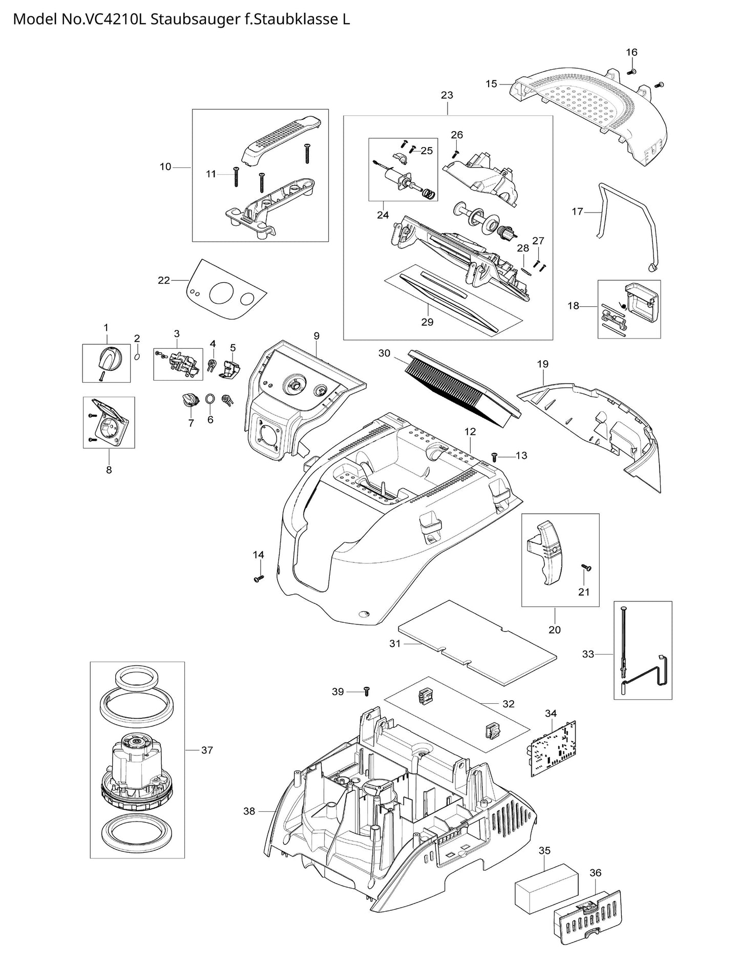 Makita VC4210L Ersatzteil