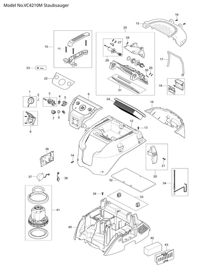Makita VC4210M Ersatzteile