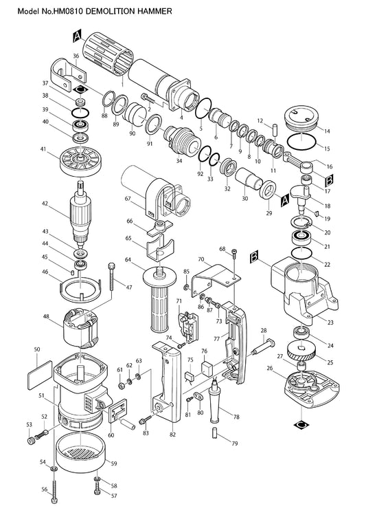 Makita HM0810 Ersatzteile