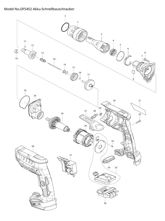 Makita DFS452 Ersatzteile