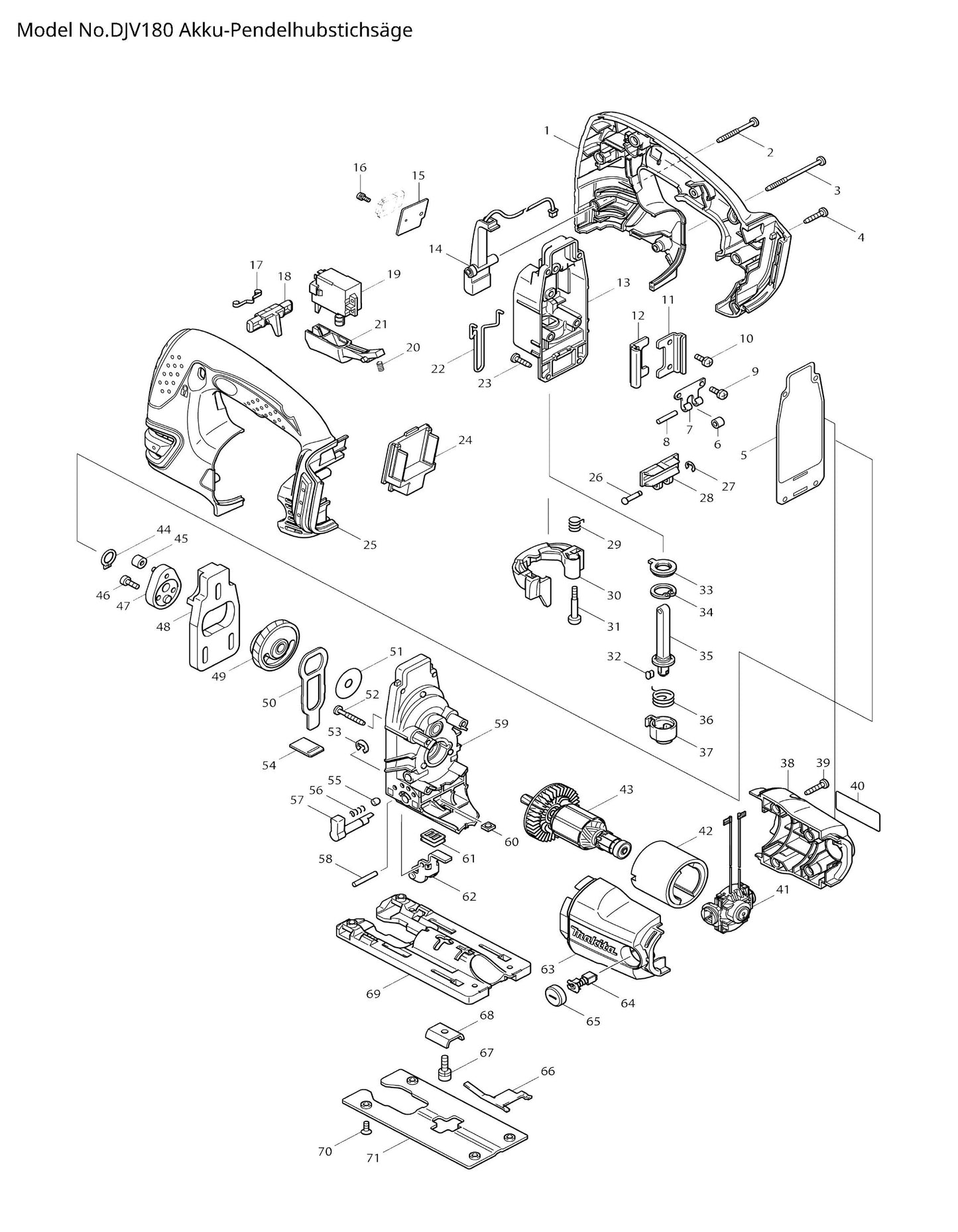 Makita DJV180 Ersatzteile