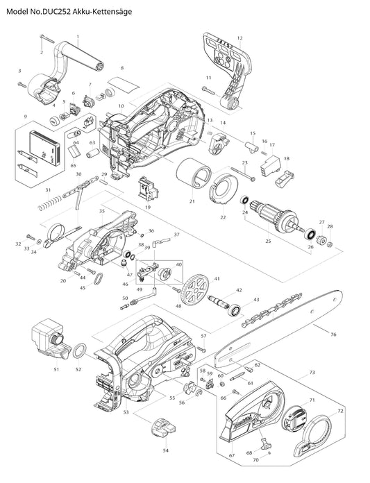Makita DUC252 Ersatzteile