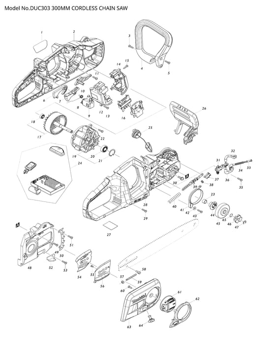 Makita DUC303 Ersatzteile