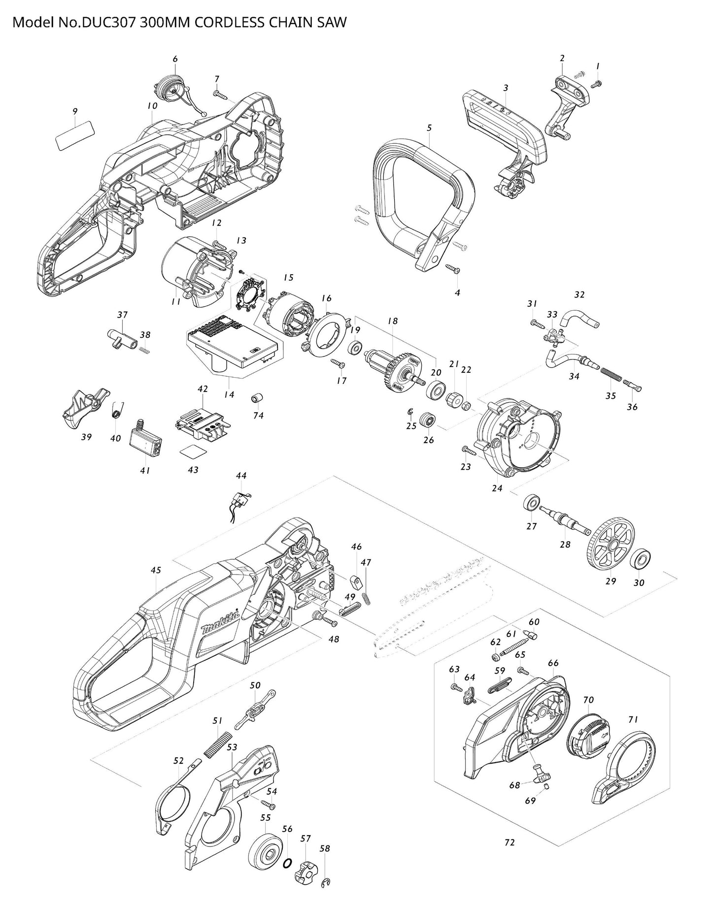 Makita DUC307 Ersatzteile