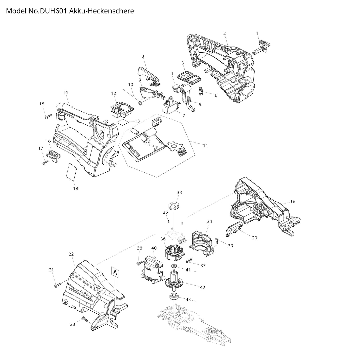 Makita DUH601 Ersatzteile