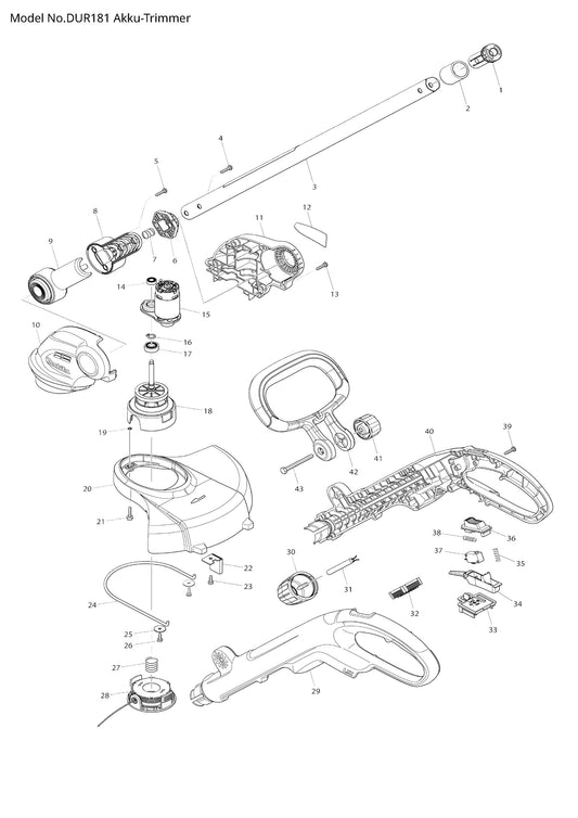 Makita DUR181 Ersatzteile