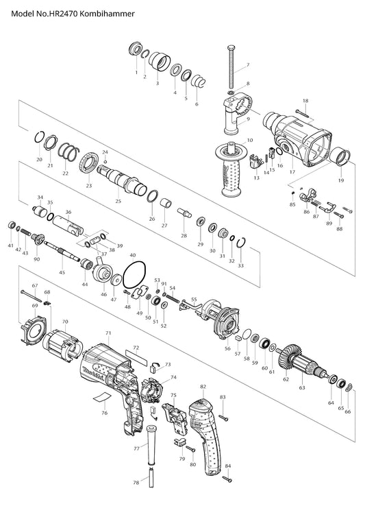 Makita HR2470 Ersatzteile