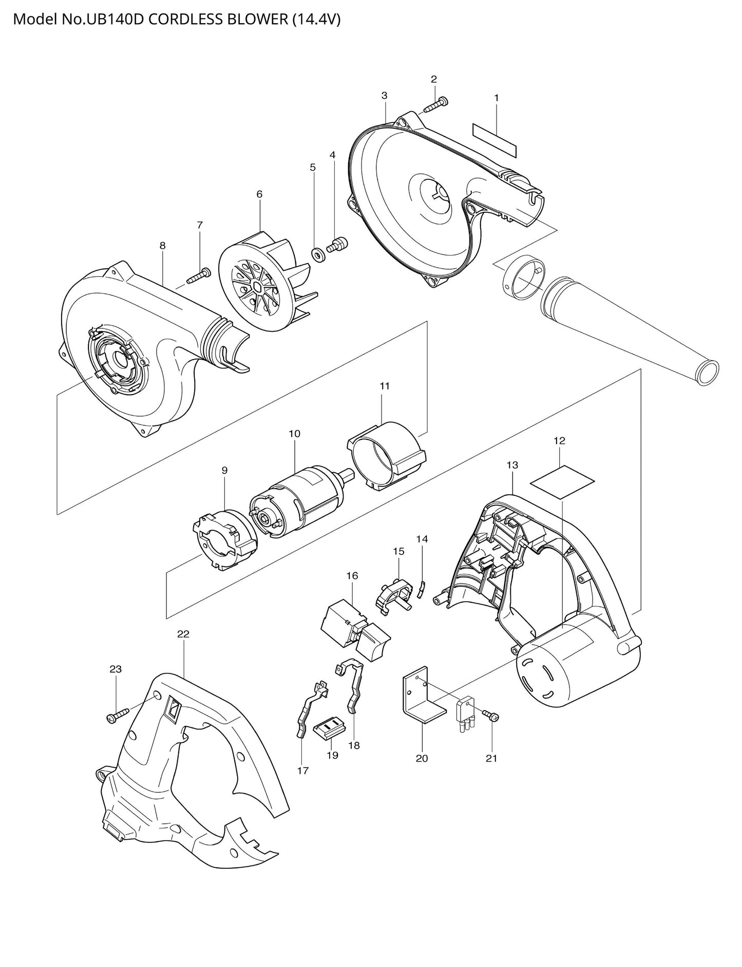 Makita UB140D Ersatzteile