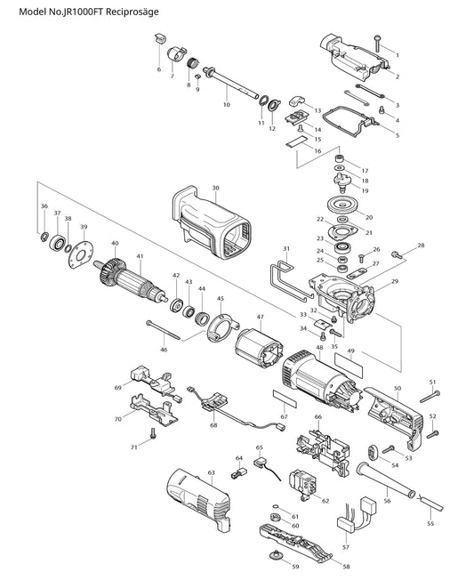 Makita JR1000FT Ersatzteile