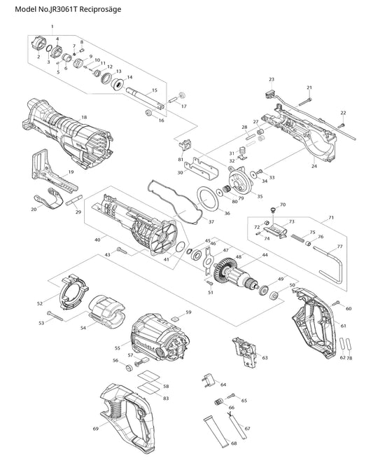 Makita JR3061T Ersatzteile