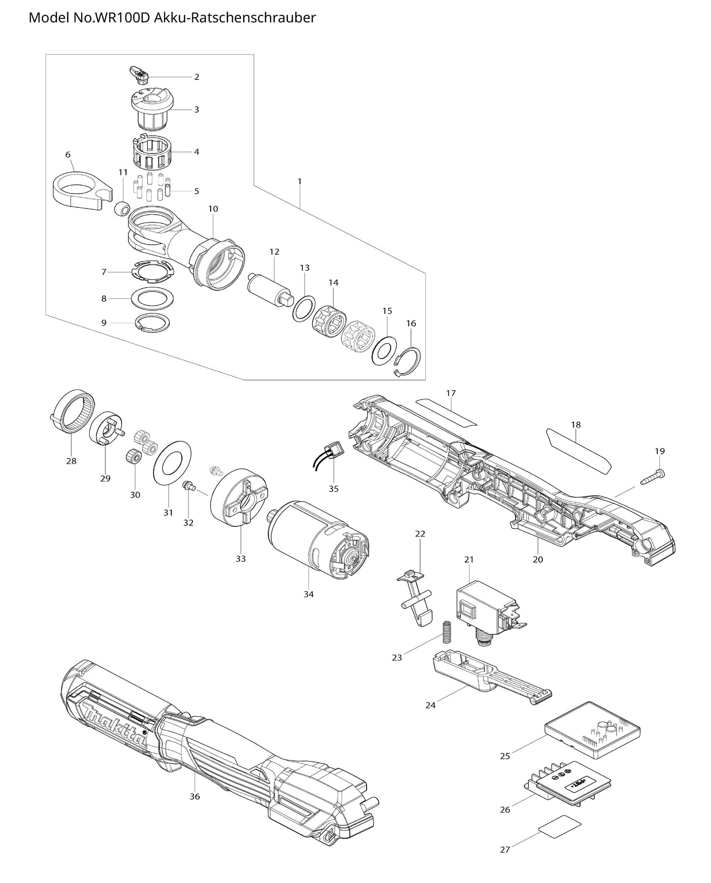 Makita WR100D Ersatzteile