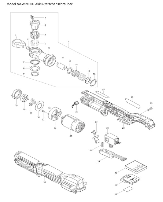 Makita WR100D Ersatzteile